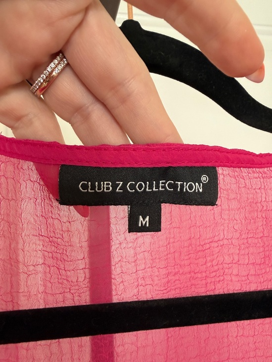 Club Z Collection Sheer Ruffled Coverup - Picture 3 of 7